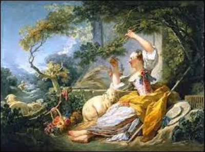 Entre 1750 et 1752, quel rococo a peint cette sc&egrave;ne intitul&eacute;e ''La Berg&egrave;re'' ?