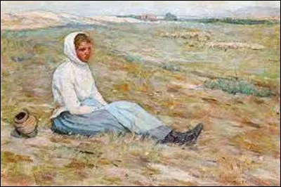 En 1890, quel postimpressionniste a r&eacute;alis&eacute; cette huile sur panneau nomm&eacute;e ''La Jeune berg&egrave;re'' ?