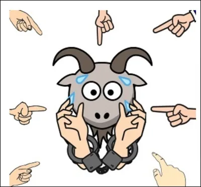 Lorsque l'on rend injustement responsable un individu d'une faute collective, on dit qu'il est le bouc...