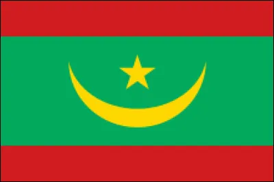 Ceci est le drapeau de la Mauritanie.