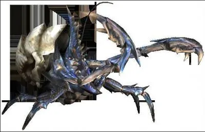 Grand Carapaceon dot d'un crne de monstre gant sur le dos, ses longues pinces acres lui permettent de percer la roche et de se mouvoir au plafond. On trouve parfois une perle dans sa carapace :