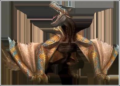 Wyvern volant  l'apparence primitif, il est prompt  la violence et est dot de quatre pattes, de griffes et d'une mchoire redoutable. Il  dj t observ chassant le Popo :