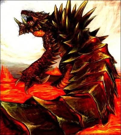 Dragon ancien vivant sur la ceinture volcanique, il est capable d'invoquer des colonnes de feu :
