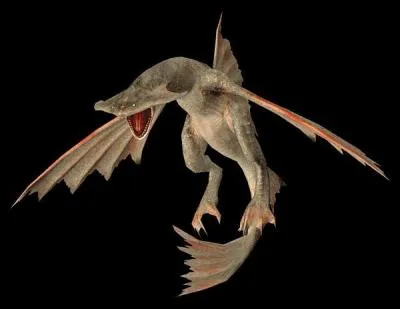 Wyvern nageur vivant dans le Dsert, il vie et 'nage' dans le sable et ne remonte que pour chasser :