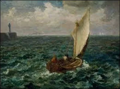 Exécuté en 1871, quel membre de l'école de Barbizon a peint ce navire dans son tableau intitulé ''Bateau de pêche'' ?