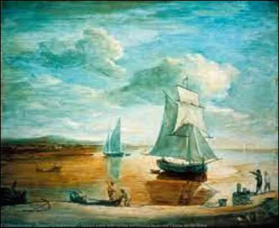 En 1793, quel rococo a immortalisé cette scène intitulée ''Scène côtière avec des bateaux à voiles'' ?