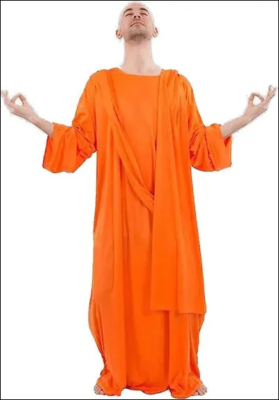 Orange, c'est la couleur de la robe des pr&ecirc;tres hindouistes.