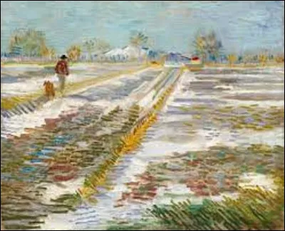 Quel peintre est l'auteur de ce tableau intitulé ''Paysage avec neige'' ?
