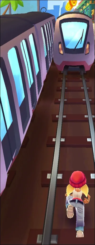 Lorsqu'on joue, dans certaines situations, il est possible de se retrouver face à un train et de ne pas pouvoir se déplacer (voir photo). Dans ce cas-là, il existe un seul moyen de pouvoir continuer à jouer comme si les trains n'existaient pas. Lequel ?