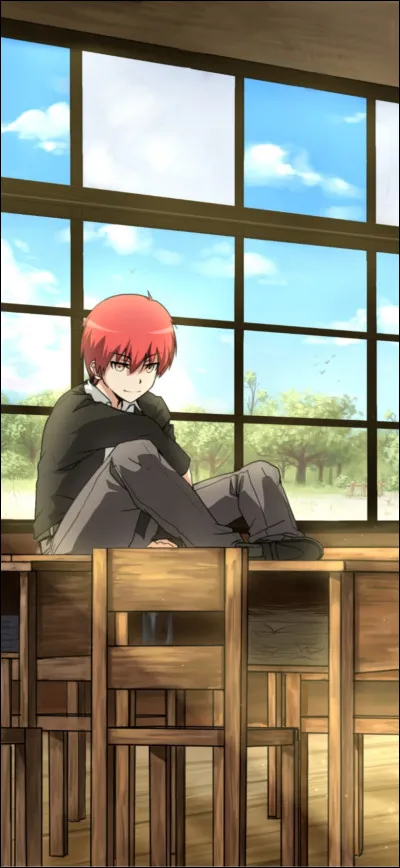 Dans "Assassination Classroom", Karma est le premier à infliger une blessure au professeur Koro.