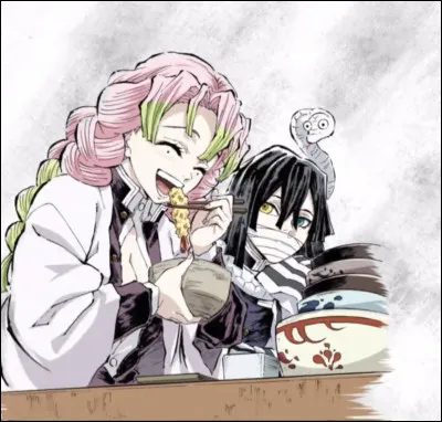 Dans "Demon Slayer", à cause de quels aliments les cheveux de Mitsuri sont-ils devenus roses et verts ?