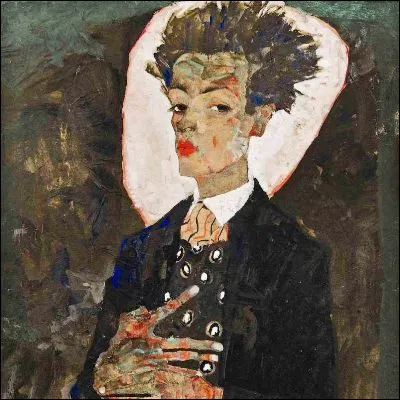 Quel chef de file de la scène artistique viennoise a réalisé cet autoportrait ?