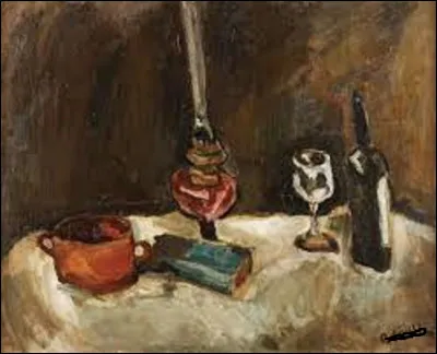Vers 1916, quel membre de l'École de Paris a peint cette toile nommée ''Nature morte à la lampe ?
