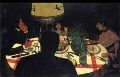 Huile sur carton marouflée sur bois, ''Le Dîner effet de lampe'' est un tableau nabi datant de 1899. Qui en est l'auteur ?