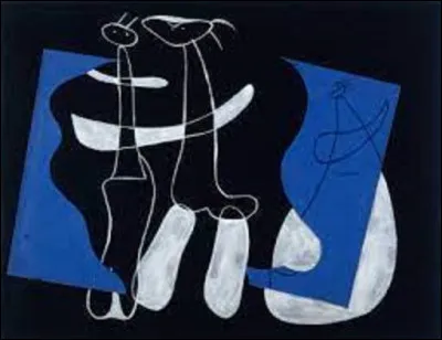 Quel cubiste a réalisé cette toile, en 1961, intitulée ''Trois personnages sur fond noir'' ?