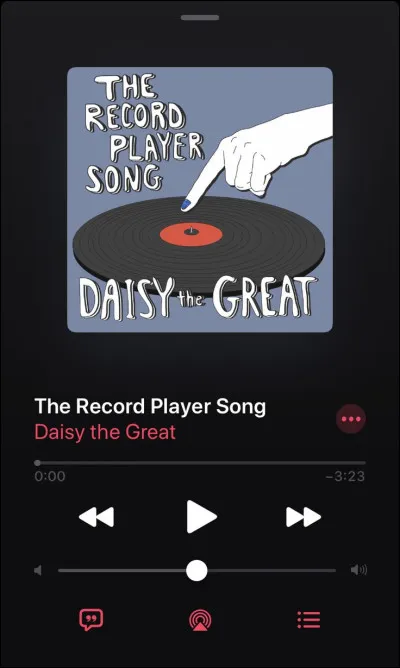 ''Record Player'' - Daisy the Great x AJR : 
''I've got a record player that was made in 2014...