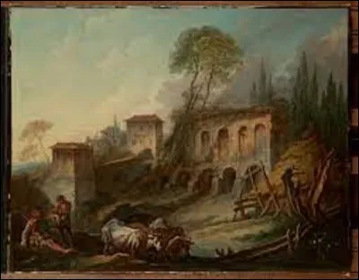 En 1734, quel rococo a réalisé cette huile sur toile nommée ''Paysage imaginaire avec le Palatin, vue du Campo vaccino'' ?