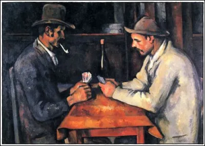 Nous devons ce tableau intitulé ''Les Joueurs de cartes'' datant des années 1890 à Paul Cézanne.