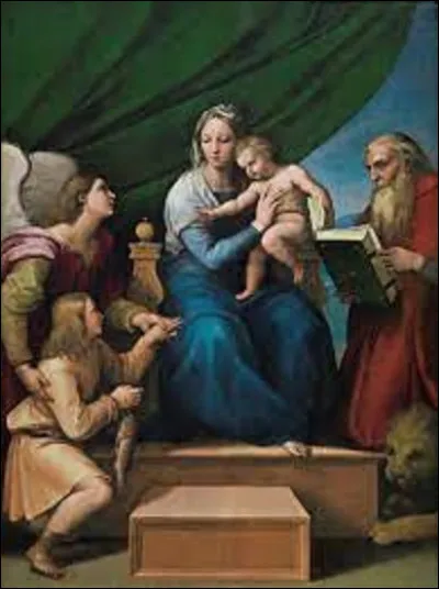Réalisé entre 1513 et 1514, quel peintre de la Haute Renaissance a peint cette toile intitulée ''La Vierge au poisson'' ?