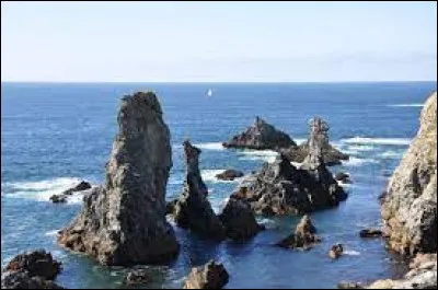 Dans quel département ''Les aiguilles de Port-Coton'' sont elles situées, sachant que le numéro du département est le 56 ?