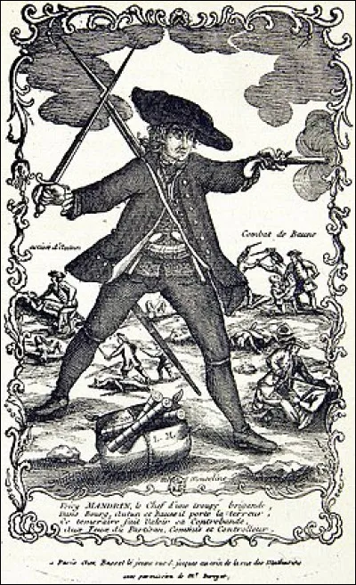 La complainte de Mandrin ! Juillet 1753, Louis Mandrin, condamné à mort après une rixe mortelle, parvient à s'échapper, mais son complice est pendu. Le même jour son frère subit le même sort. Vouant une haine féroce aux fermiers généraux il se lance dans la contrebande. Arrêté en 1755 il périt...