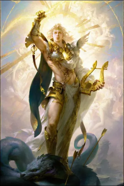 Je suis le dieu grec de la lumière, de la musique, de la poésie et des arts. Mon domaine d'influence s'étend également à la guérison, à la divination et à la connaissance. Reconnu pour mon charme et ma beauté, je suis souvent représenté avec une lyre. Mon sanctuaire le plus célèbre est le temple de Delphes, où j'inspirais les prophéties de la Pythie. Qui suis-je ?