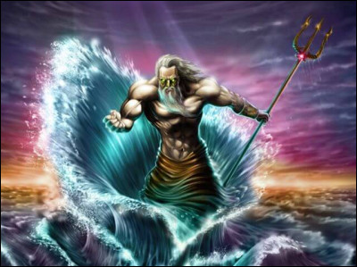 Je suis le dieu grec de la mer, des océans et des tremblements de terre. Je suis souvent représenté avec un trident, symbole de mon pouvoir sur les eaux, et je joue un rôle important dans la mythologie en tant que l'un des douze dieux de l'Olympe. Qui suis-je ?