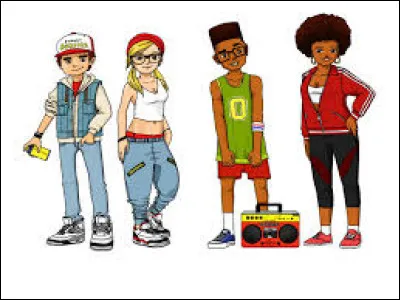 Cette fille aux cheveux rouges, noirs et bleus porte une robe blanche et un collant bleu et noir. Elle n'est qu'à 7 000 pièces ! Elle fait partie de l'équipe principale. La connaissez-vous ?