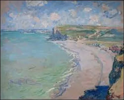 Et on termine en cherchant un impressionniste. Lequel a réalisé cette toile, en 1882, intitulée ''Plage à Pourville'' ?