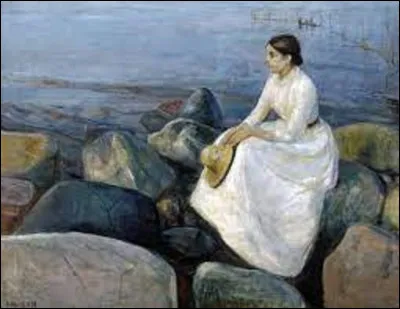 ''Inger à la plage'' est une toile expressionniste datant de 1889. Quel artiste a immortalisé, dans ce tableau, sa plus jeune sur ?