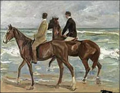 En 1901, quel impressionniste a exécuté cette toile intitulée ''Deux Cavaliers sur la plage'' ?