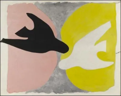 Quel peintre cubiste analytique français est lauteur de ce tableau intitulé ''L'Oiseau noir et l'oiseau blanc '' ?