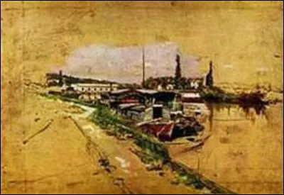 Parmi ces trois Macchiaioli, lequel a réalisé ce tableau nommé ''La Machine de Marly (La Seine à Bougival) '', vers 1876 ?
