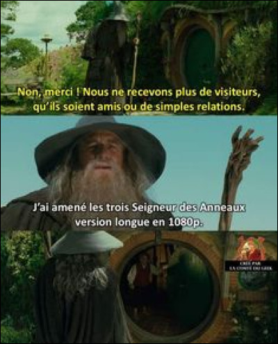 Et on commence avec Gandalf qui se rend chez Bilbon au début de "La Communauté de l'anneau". Notre vieux hobbit va fêter son anniversaire, mais quel âge vient-il d'avoir ?