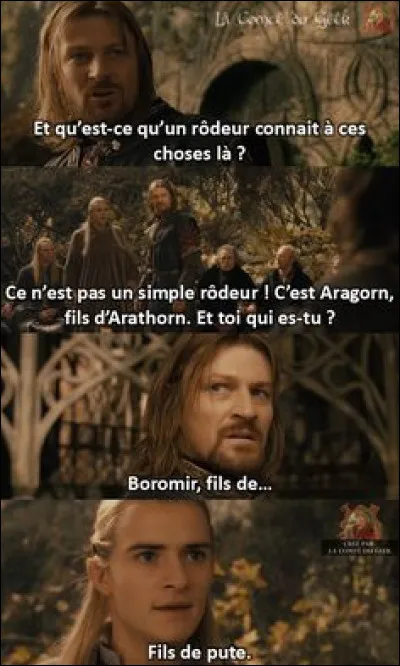 Lors du Conseil d'Elrond, de nombreux représentants des différents peuples libres de la Terre du Milieu sont présents. Mais qui est donc le père de Boromir du Gondor (ne vous fiez pas à l'image...) ?