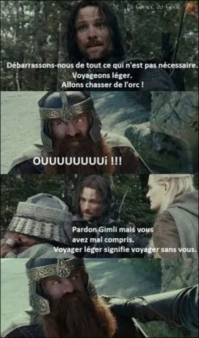 Ça se complique pour notre Communauté, qui se retrouve désormais divisée. Aragorn, Legolas et Gimli se mettent alors en tête d'aller chercher deux de leurs compagnons, mais qui sont-ils ?