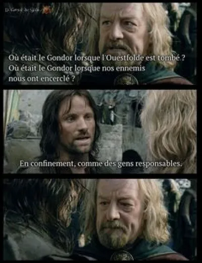 On poursuit avec cette scène entre Aragorn et... mince, j'ai oublié son nom, peux-tu me le rappeler ?