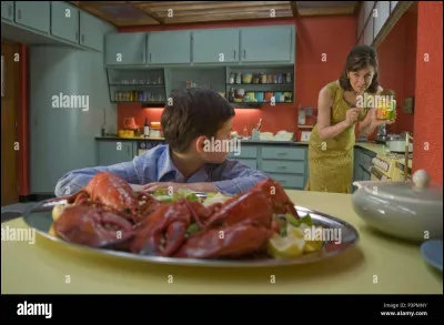 Au début, quel plat a préparé la mère de Nicolas pour le dîner avec le patron du père de Nicolas, pour qu'au final elle le donne à Nicolas car les Moucheboume en ont marre de manger cela ?