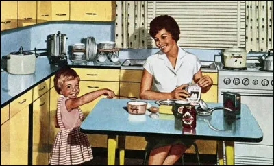 Quel matériau est privilégié dans les cuisines des années 60 ?