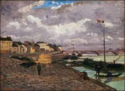 Parmi ces trois impressionnistes, lequel a réalisé, en 1874, ce tableau intitulé ''La Seine'' ?