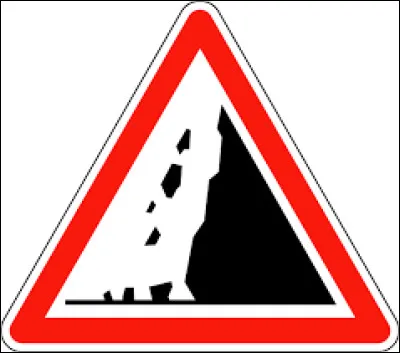 Panneau de risques de chutes de pierres ! Qu'indique-t-il ?