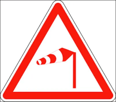 Présence de vent latéral fréquent : qu'indique ce panneau ?