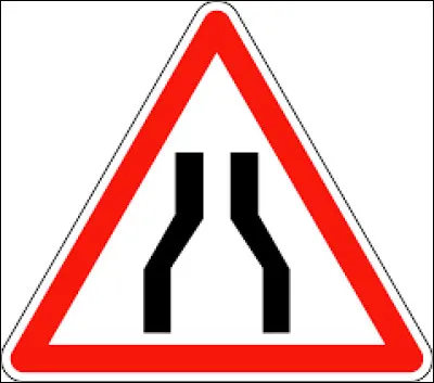 Panneau de rétrécissement de la chaussée : que signifie-t-il ?