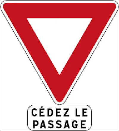 Panneau ''cédez le passage'' à lintersection : que doit faire le conducteur ?