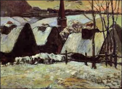 Qui a représenté le "Paysage breton sous la neige" ?