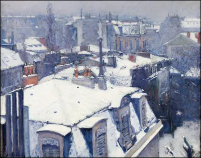 À qui doit-on cette "Vue de toits, effet de neige" ?