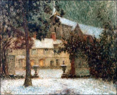Qui a peint "La Maison sous la neige" ?