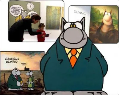 Mis à part Leonard De Vinci, quel peintre est parodié sur cette image ?