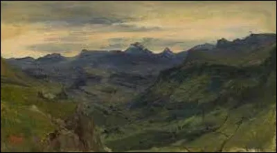 Exécuté en 1830, quel membre de l'école de Barbizon a peint ce tableau nommé ''La Vallée de St-Vincent'' ?