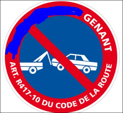 D'après ce panneau de signalisation, qu'est-ce qui est gênant ?